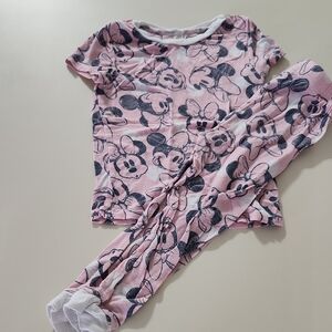 Disney Pink and Black Character Pajama Set